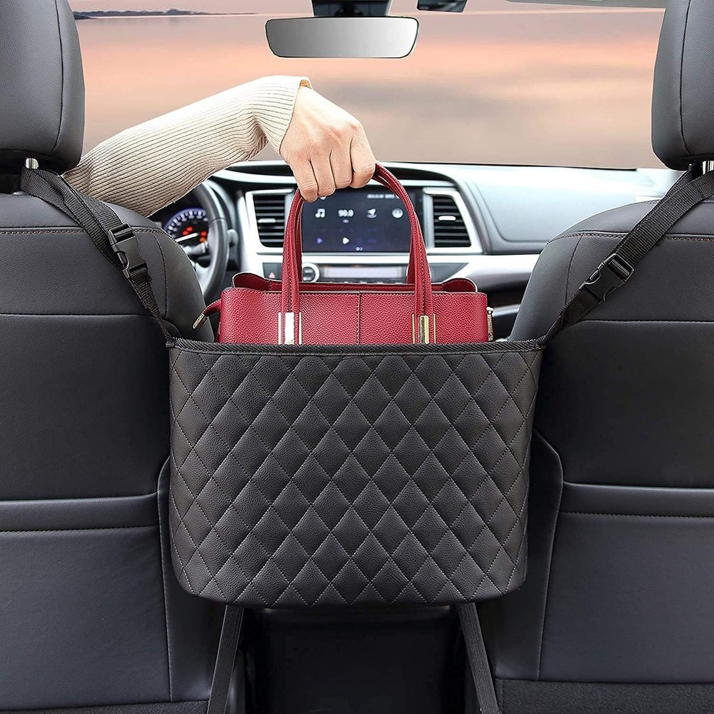 Car Net Pocket Organizer for Auto Storage - Black