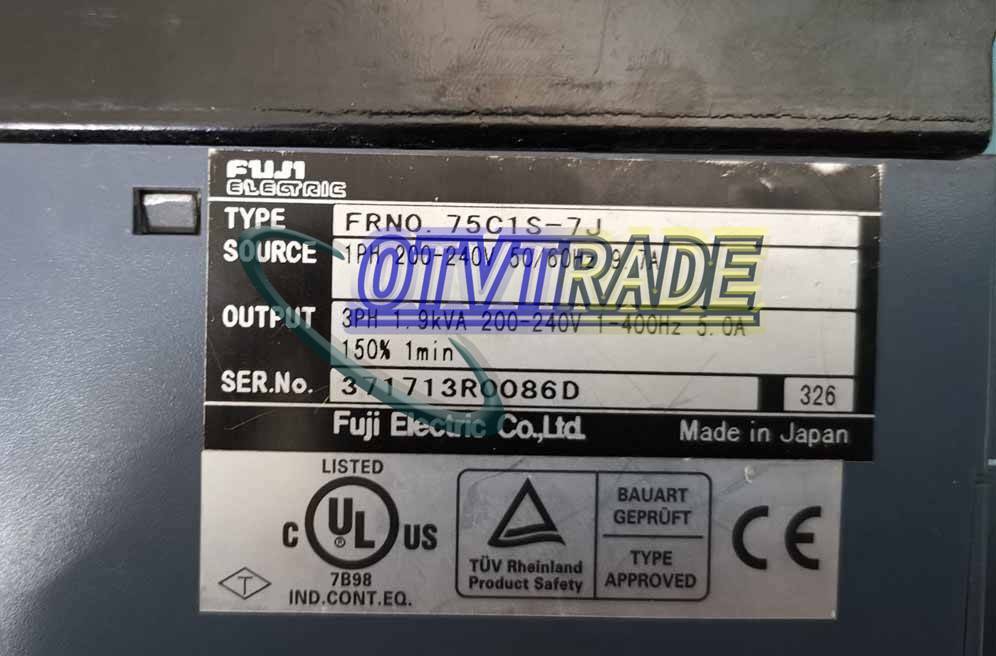ONE USED FUJI Inverter FRN0.75C1S-7J 220V-0.75KW tested