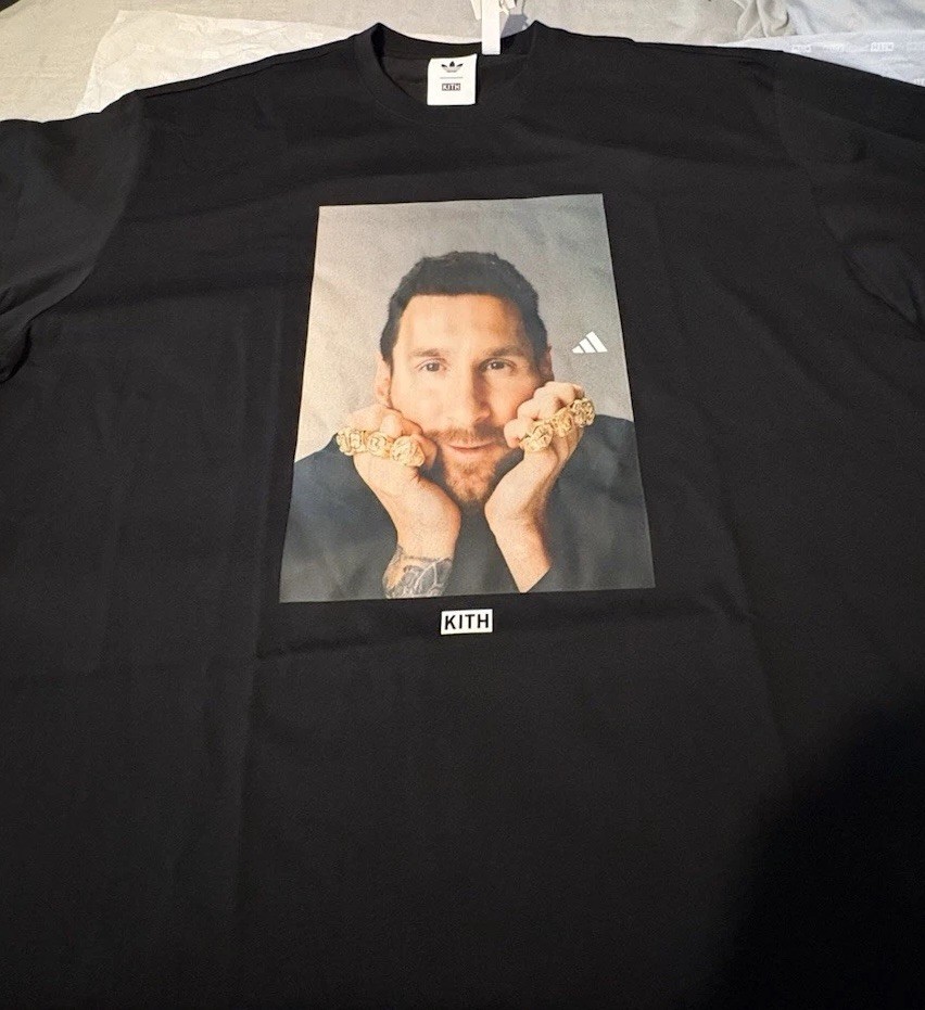 Kith Mens Graphic Logo Print Crew Neck Short Sleeve T-Shirt Black XL NWT