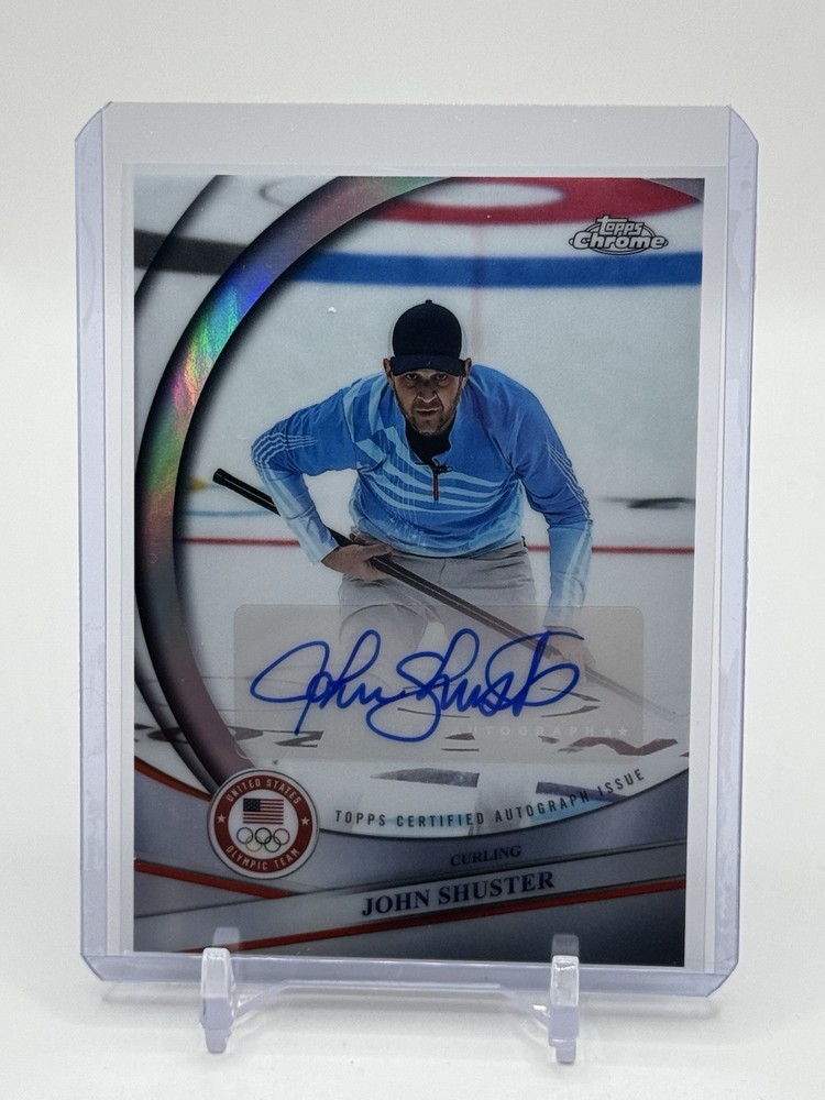 2026 Topps Chrome US Olympics #BCA-JSH John Shuster Refractor Auto