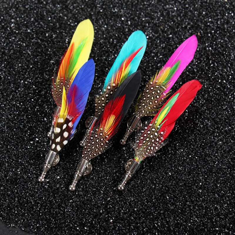 Handmade Peacock Pheasant Feather Brooch Hat Lapel Pin Suit Wedding Access-zo