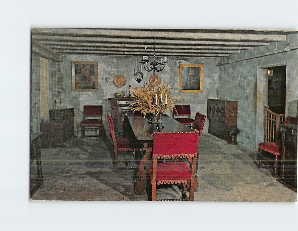 Postcard Interior Oldest House in St. Augustine Florida USA