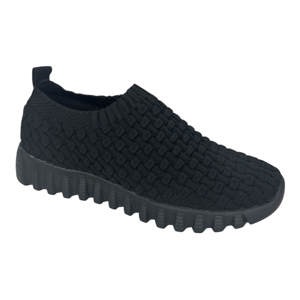Bernie Mev Tender Black Woven Comfort Walking Shoes Womens Lightweight | NWB.