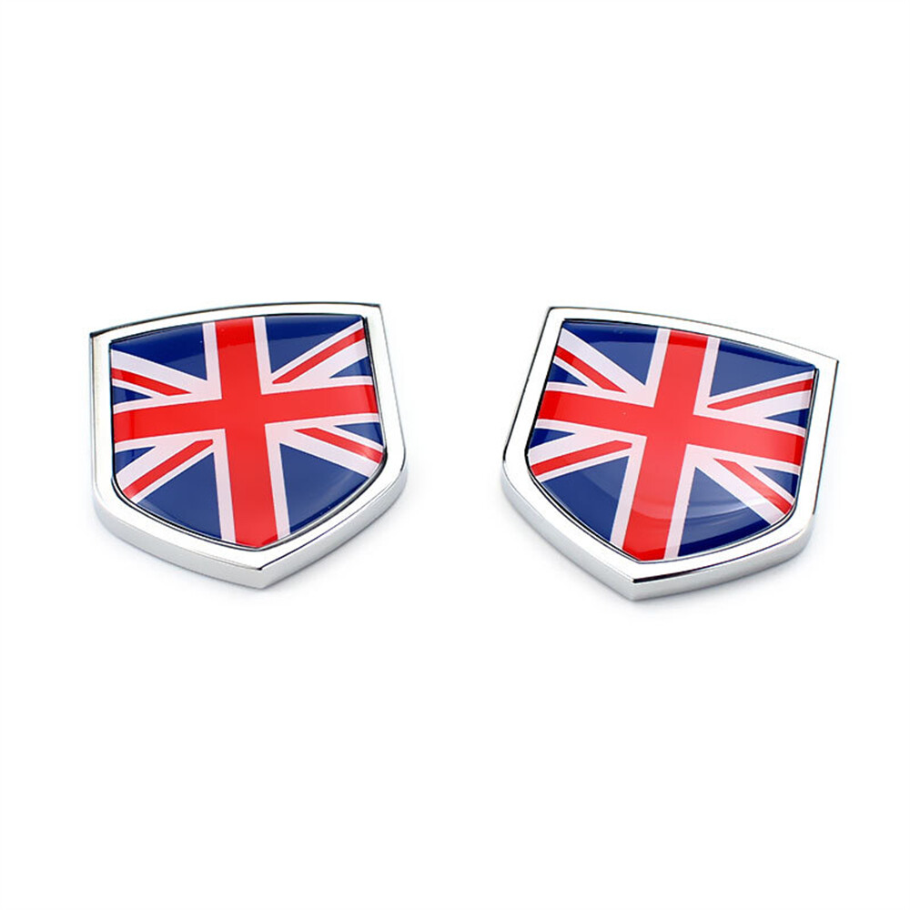 2x Small Union Jack UK Flag Car Body Side Door Trunk Badge Emblem Universal