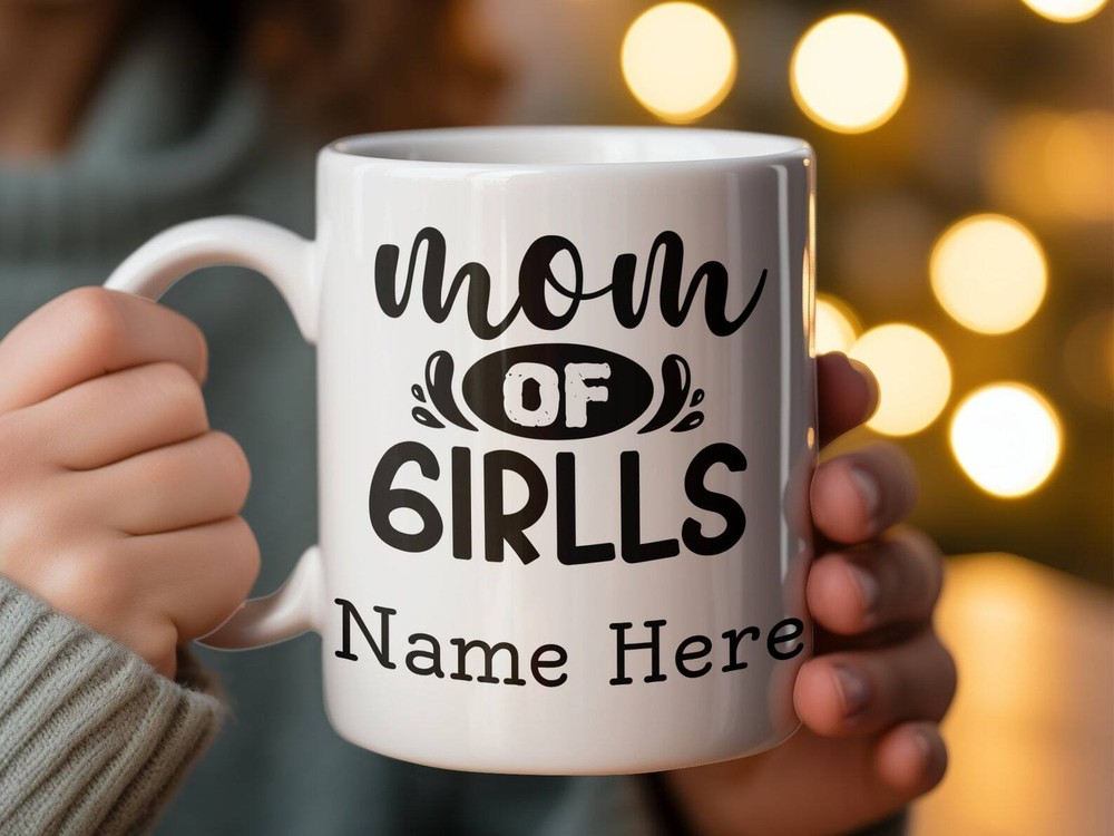 Mom Of Girls Mug Custom Mother's Day Mug Coffee Cup For Girl Moms Unique Gift Fo