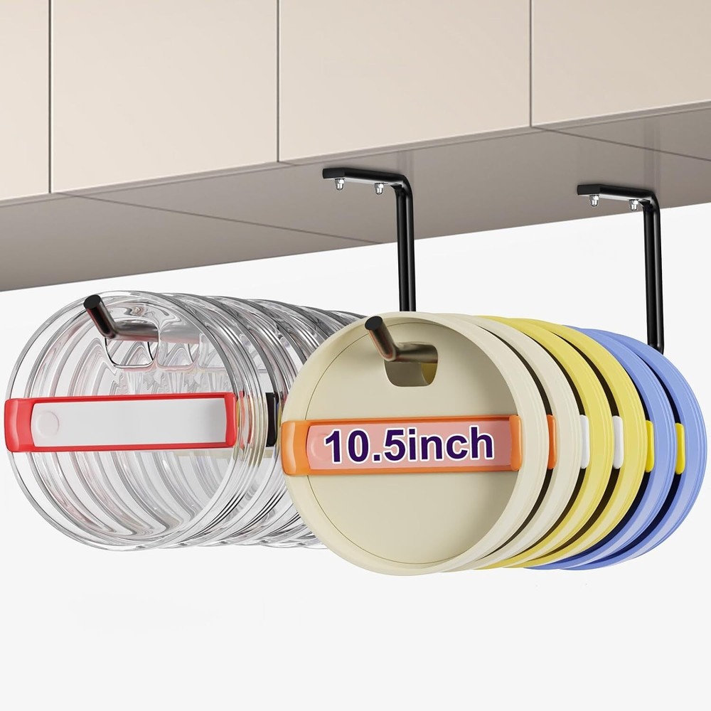 2 Pack Tumbler Lid Organizer, 10.63'' Cup Lid Holder Compatible with Stanley
