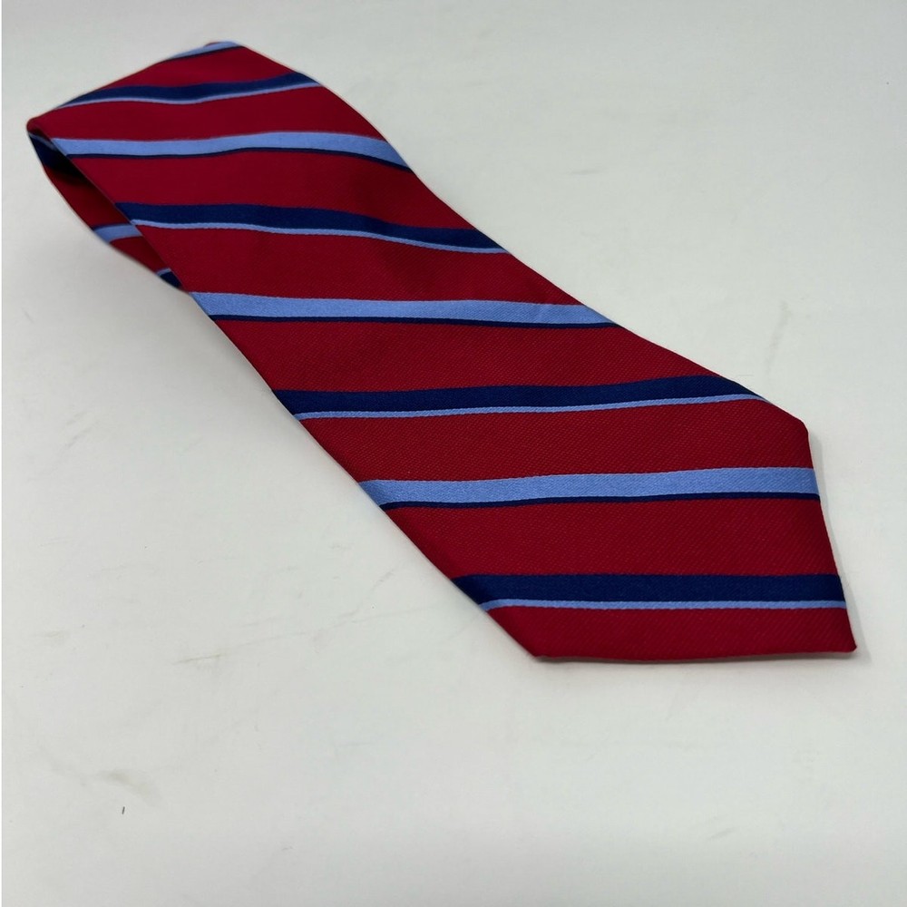 Chaps Mens Red and Blue Striped Power Necktie for Professional Style
