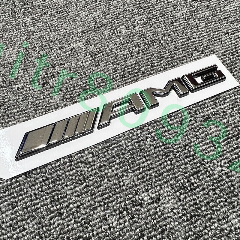 3D AMG Emblem Black Chrome Rear Trunk Letter Badge for Mercedes 2017+