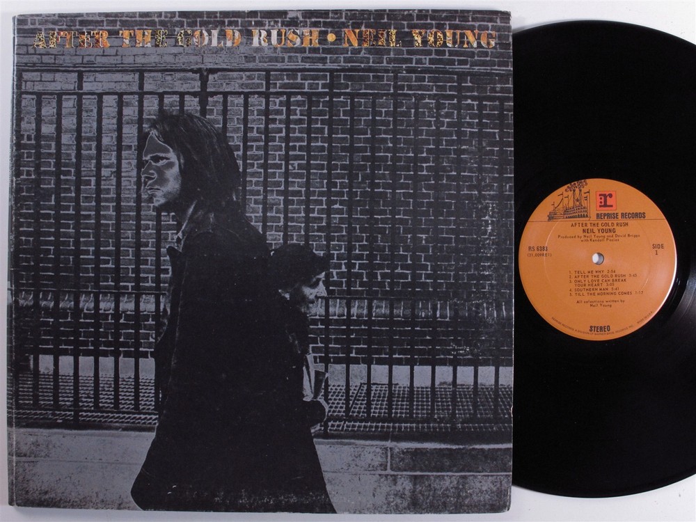 NEIL YOUNG After The Gold Rush REPRISE LP gatefold with lyric poster d
