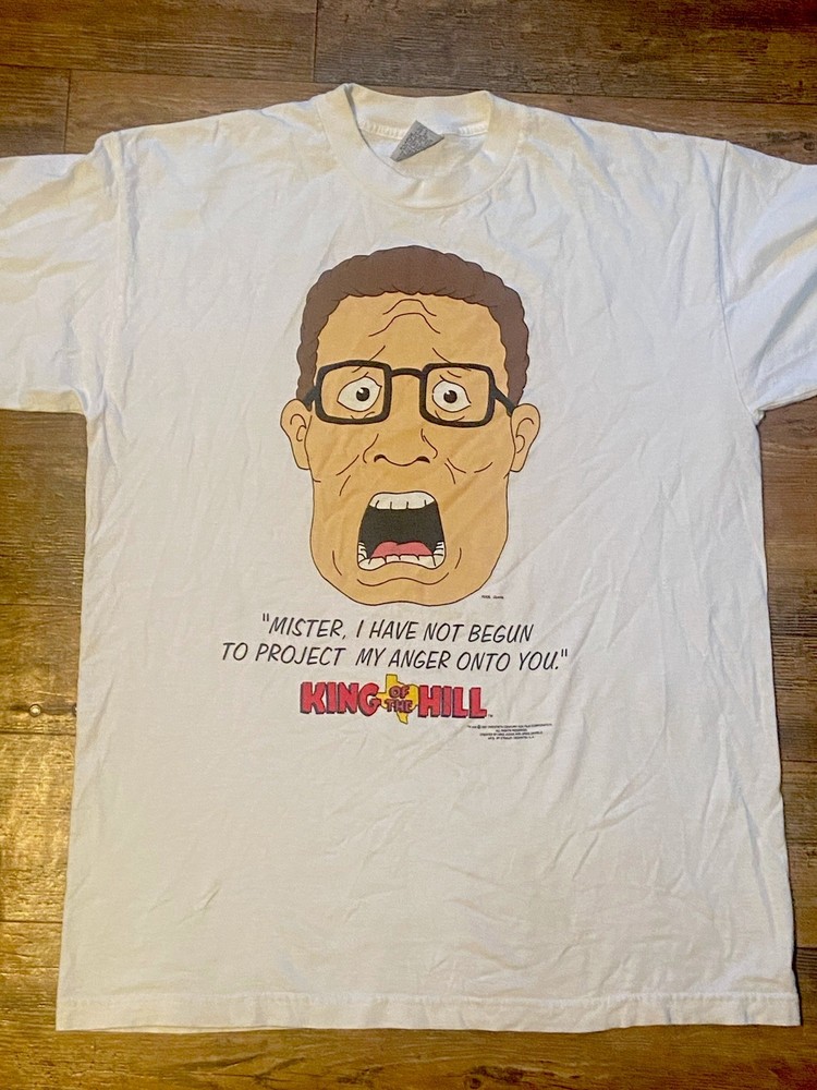Vintage King of The Hill Hank Hill Screaming T Shirt Men’s XL White
