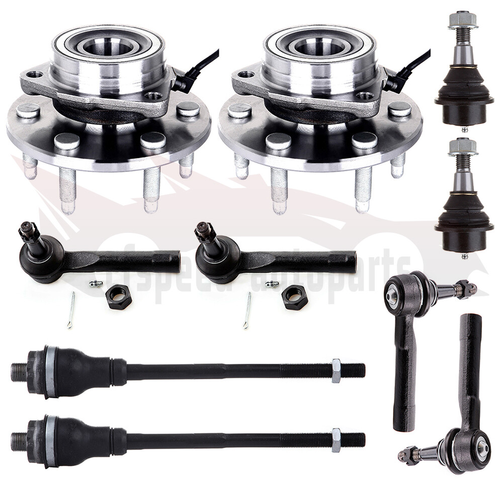 10PCS Front Upper Control Arm & Wheel Hub Bearing Kit for Escalade Tahoe