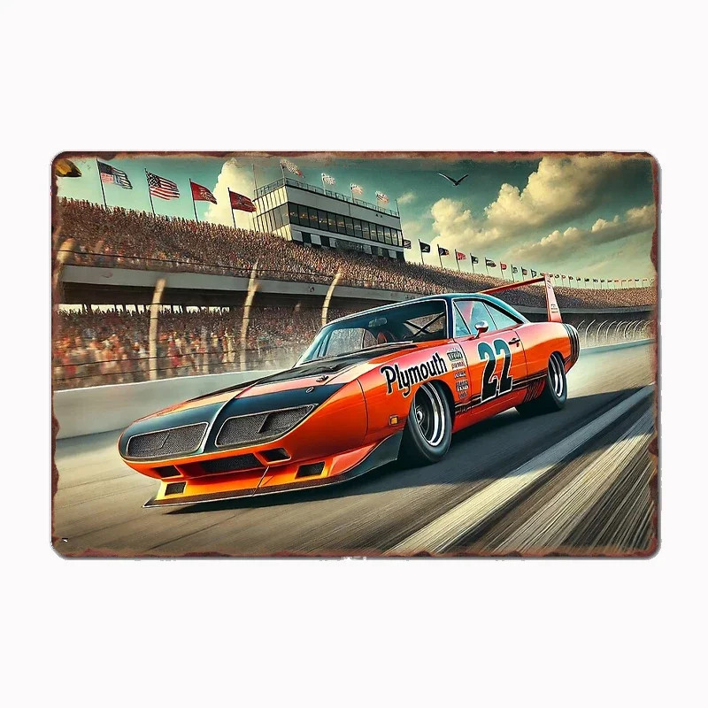 Plymouth Superbird Sports Car Garage Tin Metal Signs Home Décor 8x12