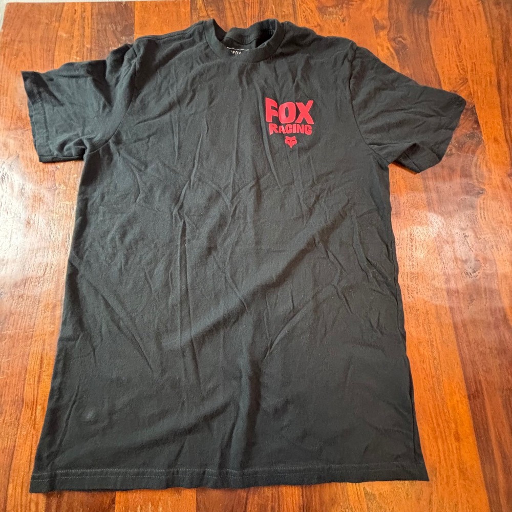 Fox Racing Mens Large Black Red Graphic T-Shirt Established 1974 USA Premium Tee