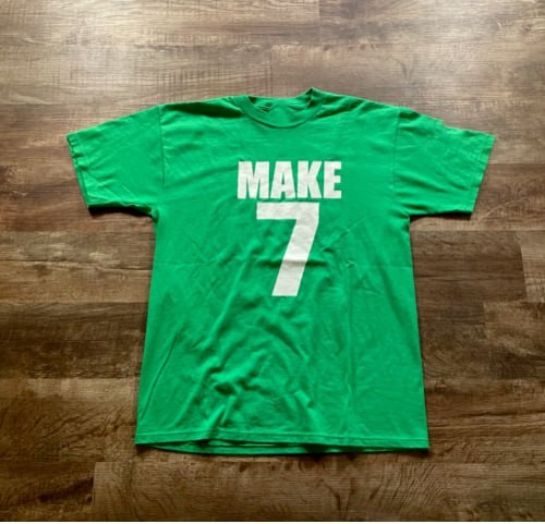 Vintage 7 Up Shirt Mens Large Green White Make 7 Up Yours