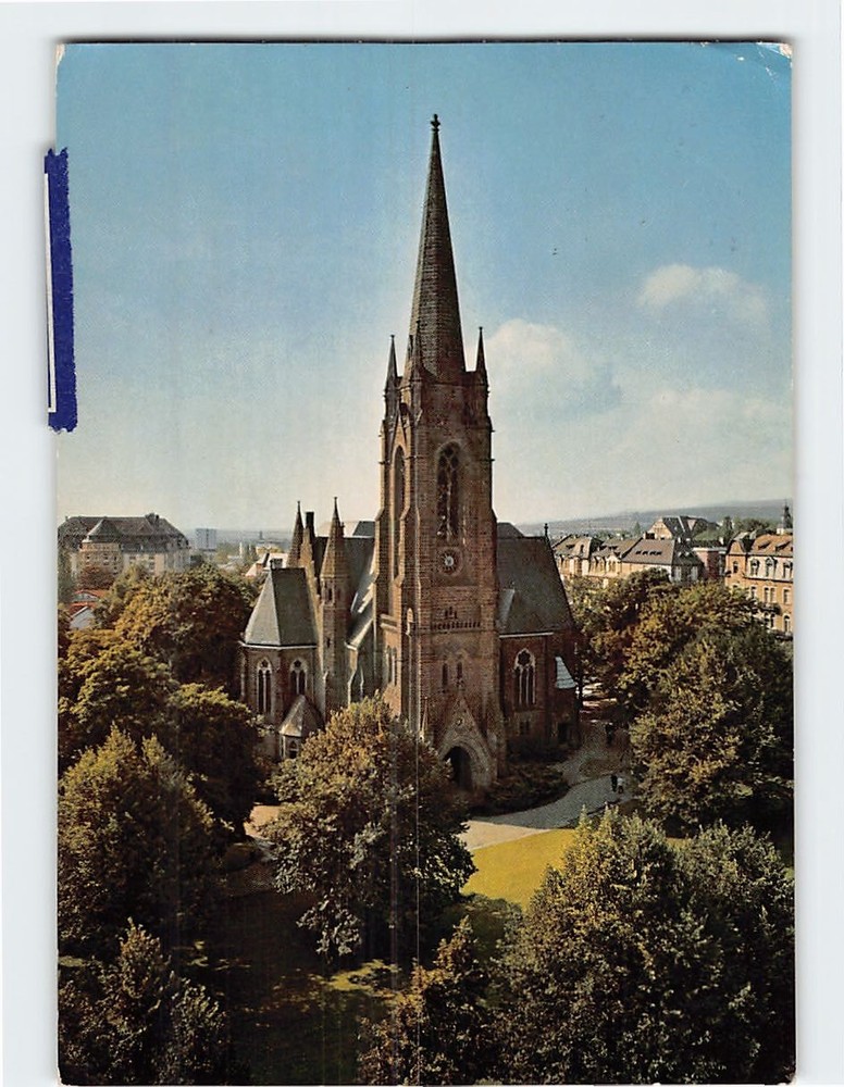 Postcard Dankeskirche Bad Nauheim Germany