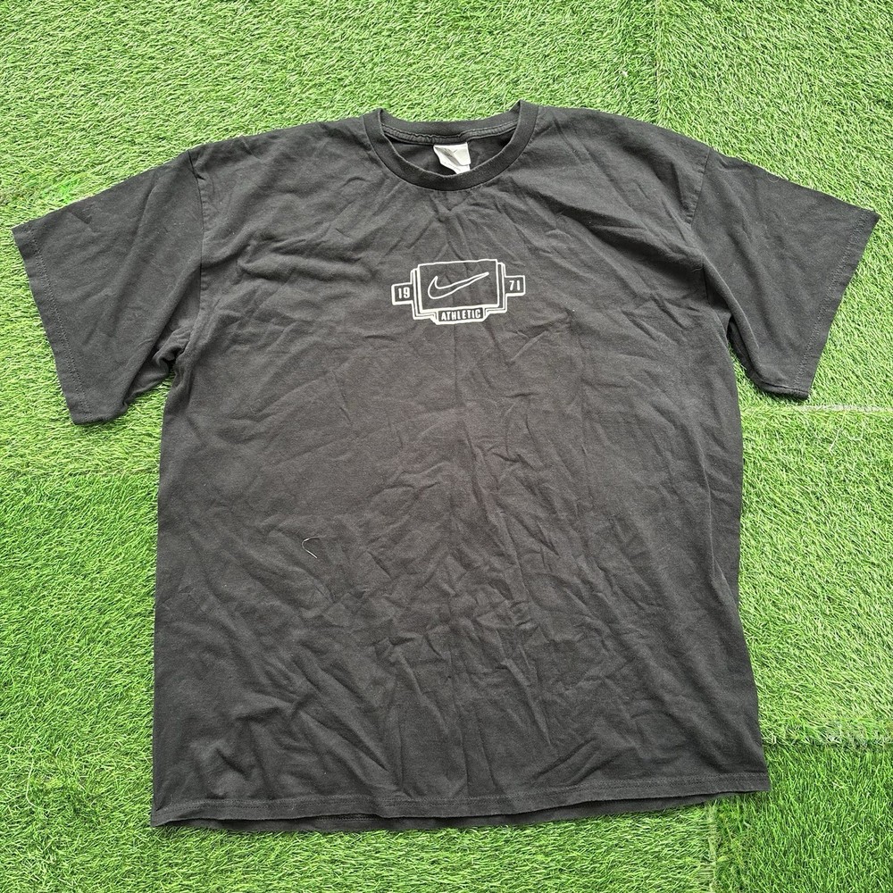 Vintage 00’s Nike Athletic Center Swoosh Men’s XL Silver Tag Black Y2K