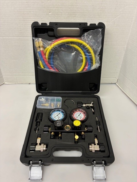 Lichamp HVAC Gauges with Hoses, AC Manifold Gauge Set R410a R134a R12 R22 Gauges