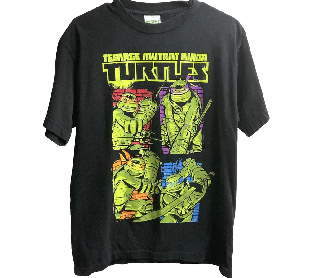 TMNT Teenage Mutant Ninja Turtles Black Graphic T‑Shirt Men’s M 2012 Nickelodeon