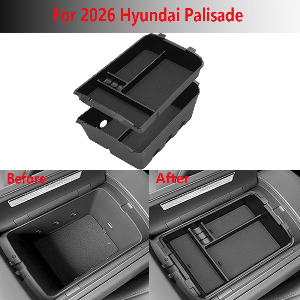 Double Layer Center Console Organizer Tray Fits for Hyundai Palisade 2026 SUV