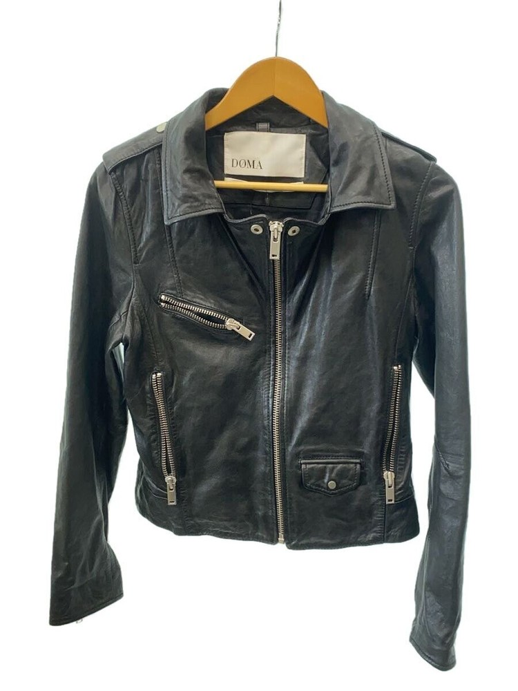 Doma Double Riders Jacket/M/Sheep Leather/Blk/Plain// 51801