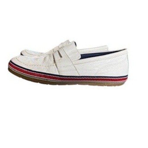 Cole Haan White Pebbled Leather Penny Loafers Mens 9 Comfort Sole