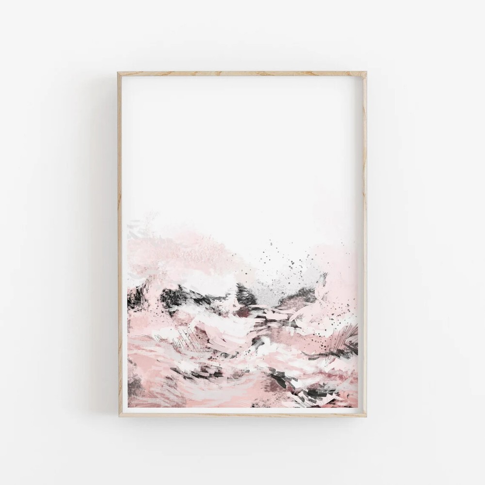 Pink Abstract Painting Poster Premium Quality Choose your Size