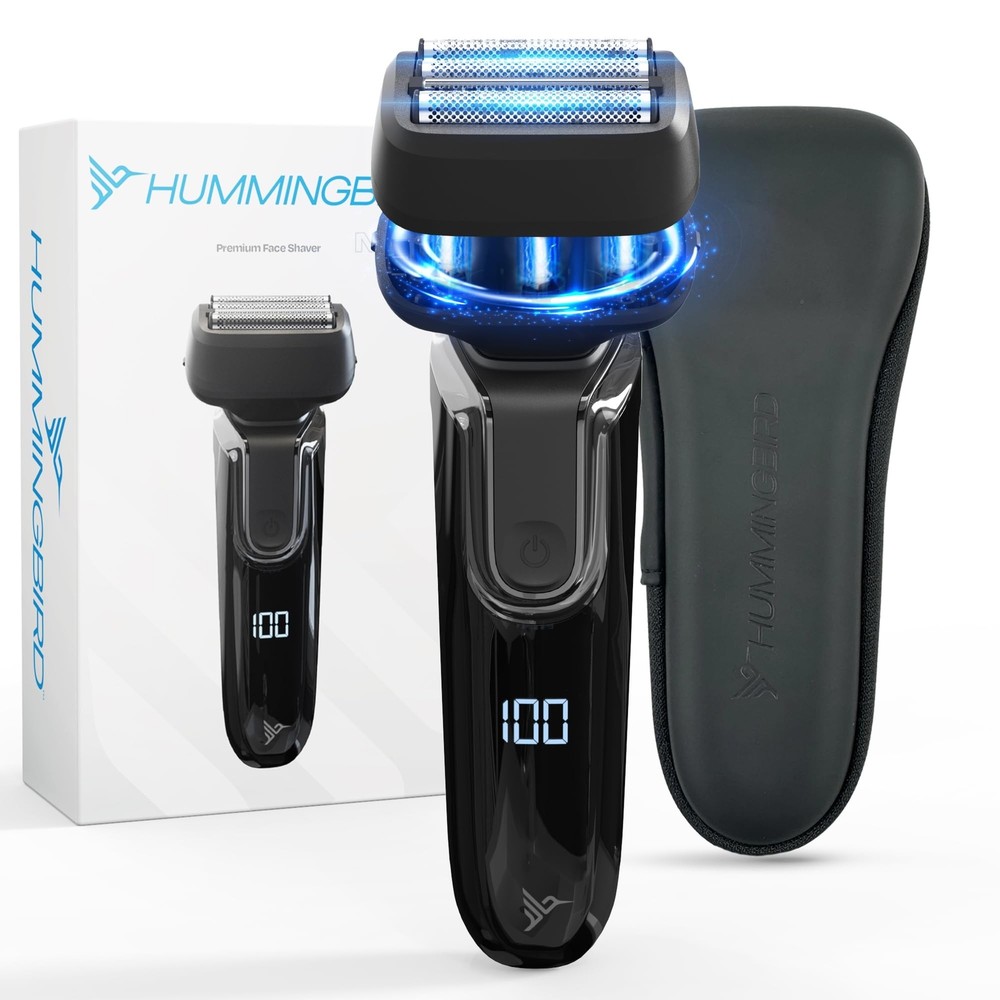 HUMMINGBIRD MK7 Premium Foil Face Shaver, Four Blade Foil & Stubble Trimmer, ...