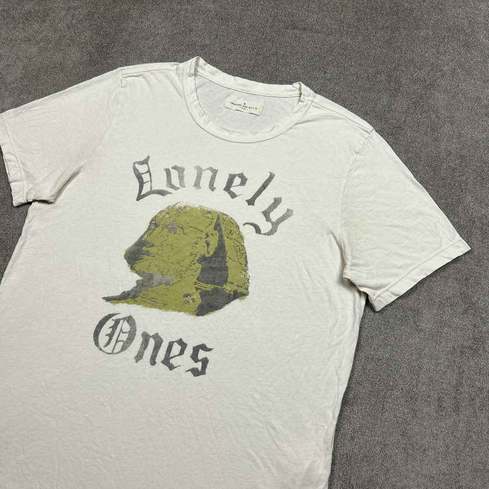 Imogene and Willie Graphic Tee Shirt Mens Large Cream 