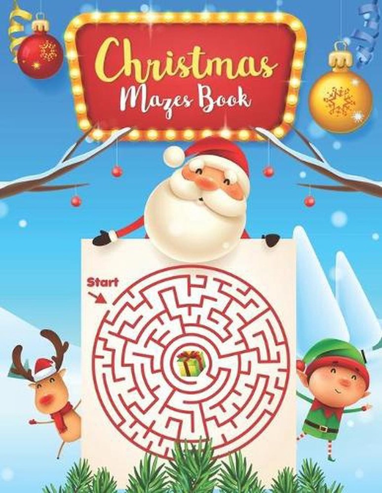 Christmas Mazes book: For Kids: An Amazing Mazes Activity Book for Kids, Maze Pu