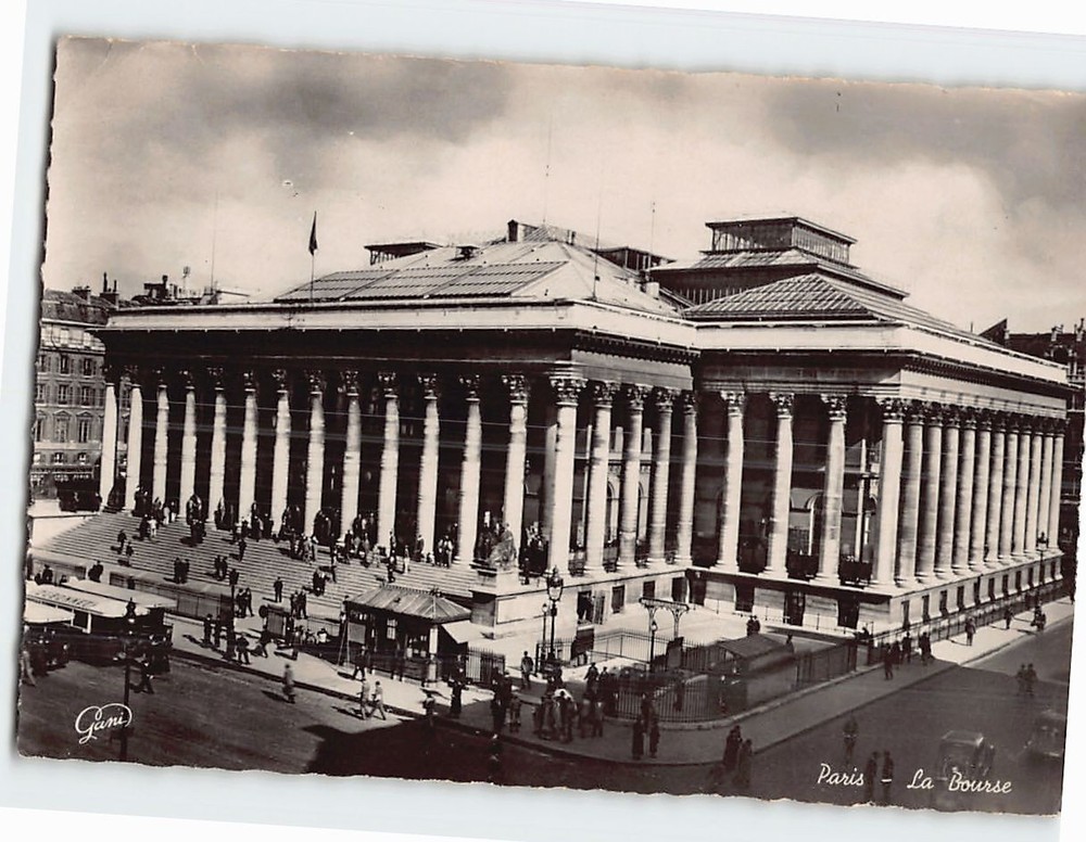 Postcard La Bourse Paris France