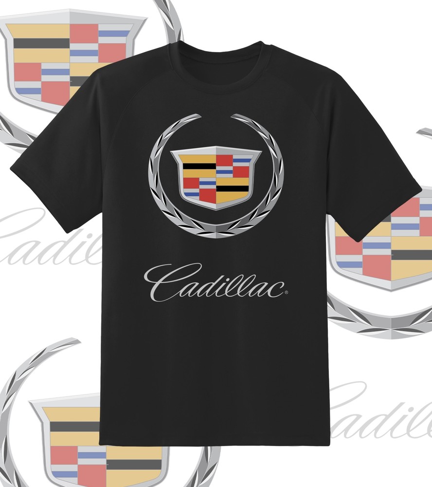 Cadillac Crest Logo shirt 6 Sizes Youth Med- Adult 6XL! Fast Ship!