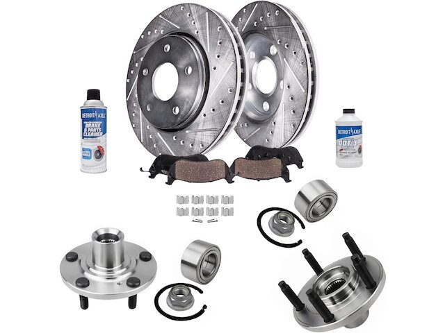 For Lincoln MKX Brake Pad and Rotor and Wheel Hub Kit Detroit Axle 88711TKVJ