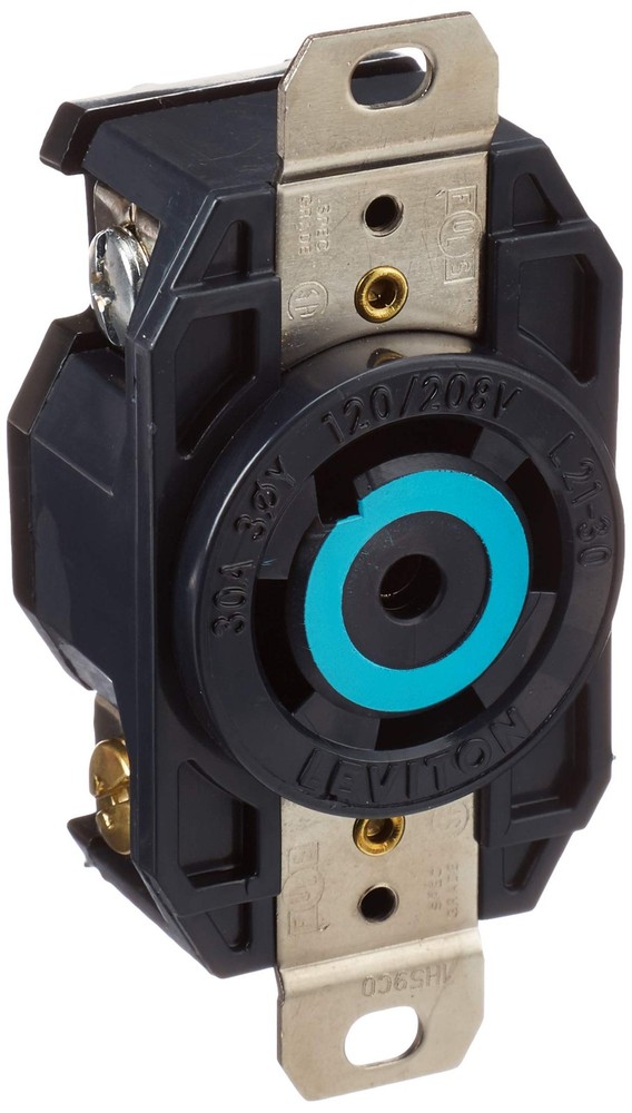 30 Amp, 120/208 Volt- 3PY, Flush Mounting Locking Receptacle, Industrial Grad...