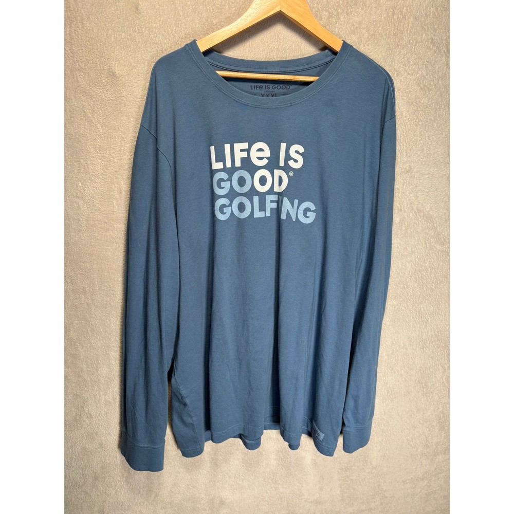 Life is Good Long Sleeve T-Shirt Blue 
