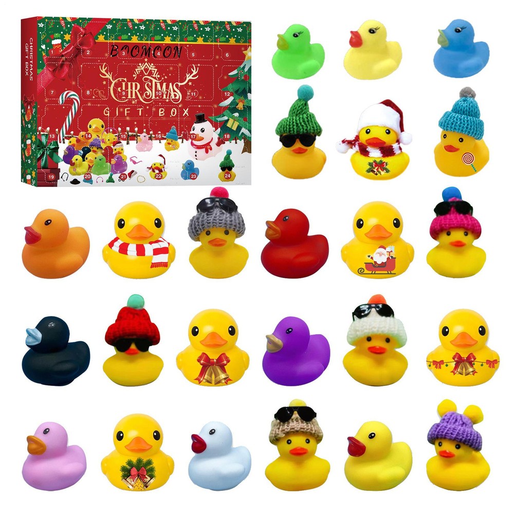 Rubber Duck Advent Calendar - 24 Days of Christmas Duck Toys for Kids