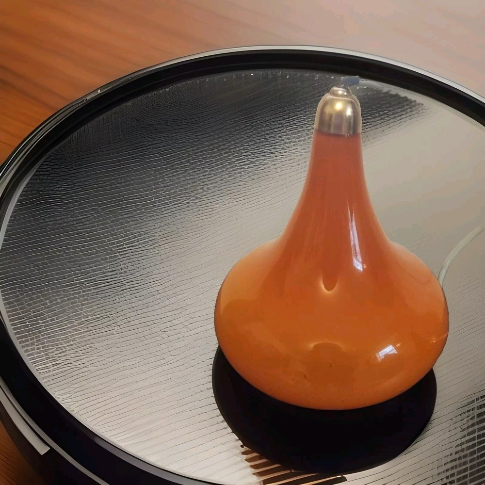 Vintage Orange Glass Pendant Light Shade Ceiling Lamp Fixture Mid Century Onion