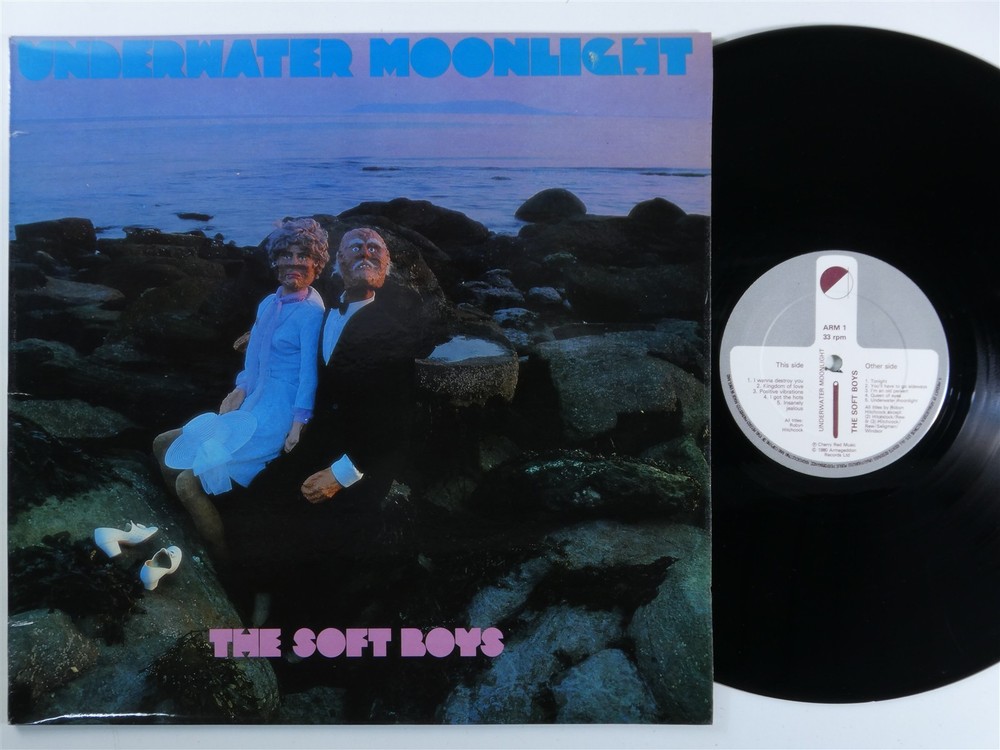 SOFT BOYS Underwater Moonlight ARMAGEDDON LP VG+ uk f