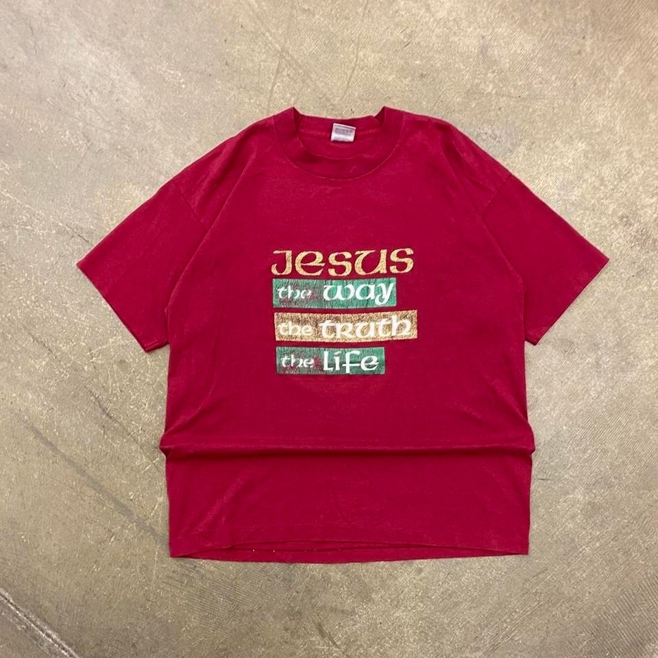 Vintage 90s Jesus Tee John 14:6 The Way The Truth The Life Shirt Size XL