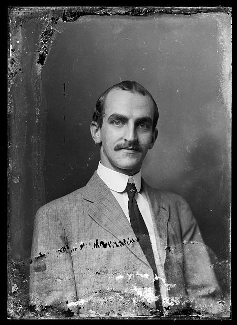 Unidentified Man Portrait Mustache Suit Formal Studio Photo 1873-1916