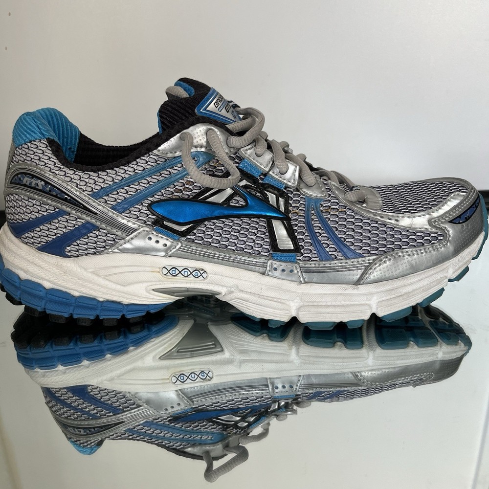 Brooks Adrenaline GTS 12 1101061D466 Silver Blue Men’s Running Shoes Size 10