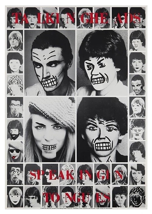 Gig Concert Poster - Talking Heads, Speaking in Tongues 1983