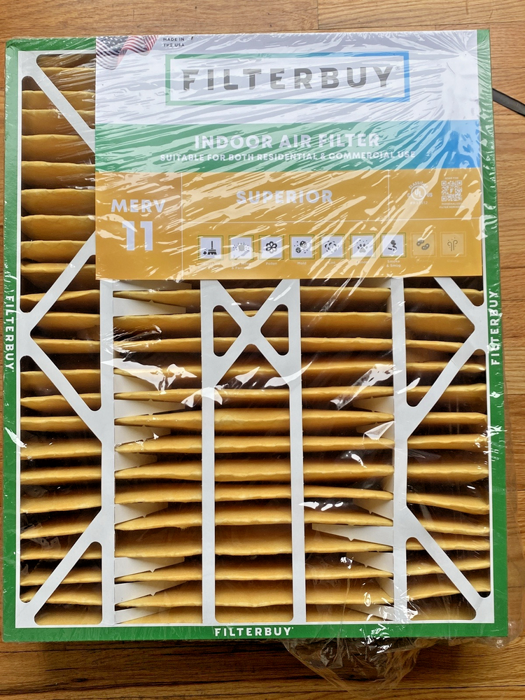 Filterbuy 20x25x6 MERV 11 AC Furnace Air Filter for Aprilaire Space Gard 201