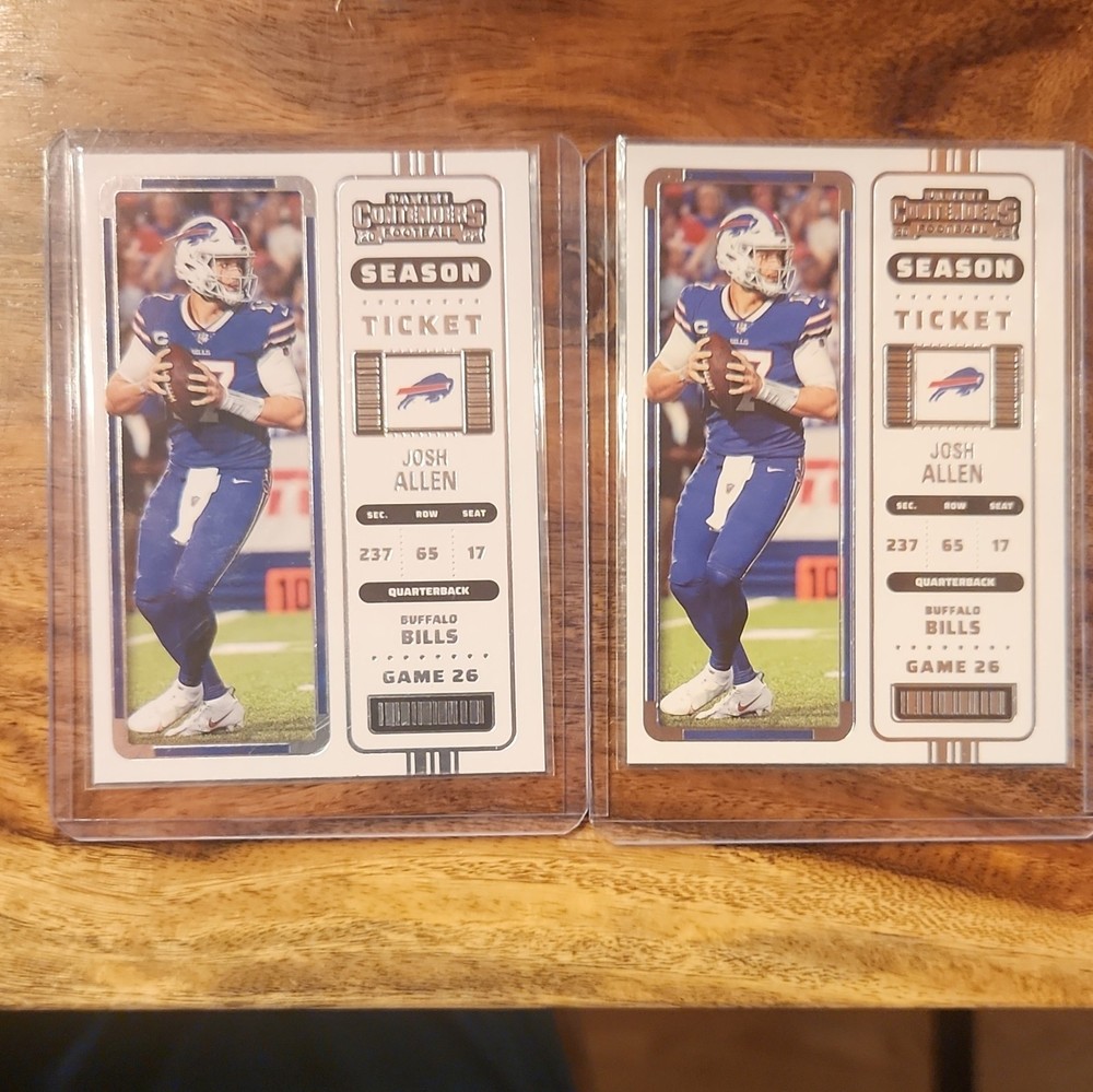 Panini Contenders 2022 Josh Allen Buffalo Bills Season Ticket #11 2 Card Lot