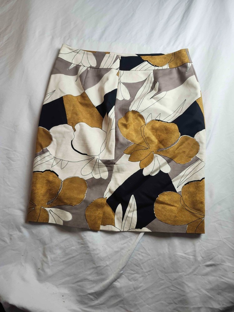 Ann Taylor Skirt Womens Size 10 Multicolor Floral Pencil Straight Career Office