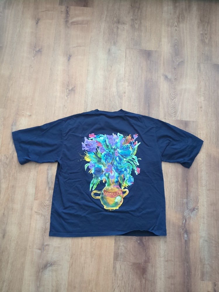 MARNI Navy Blue Flower Vase Art Graphic Tee Cotton T-Shirt Size 50/ Large