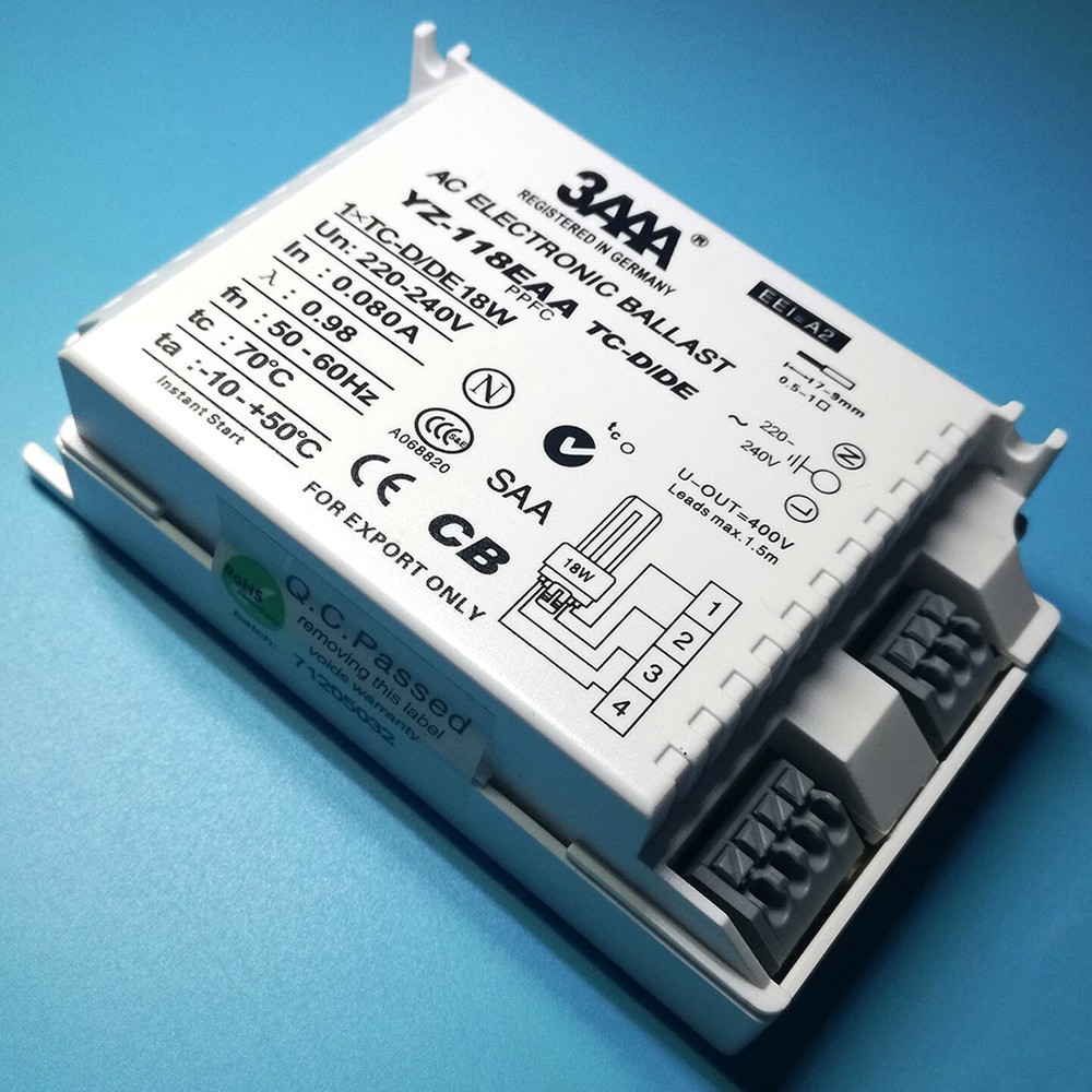 3AAA 18W 220-240V TC-D/DE Fluorescent Lamp AC Electronic Ballasts YZ-118EAA