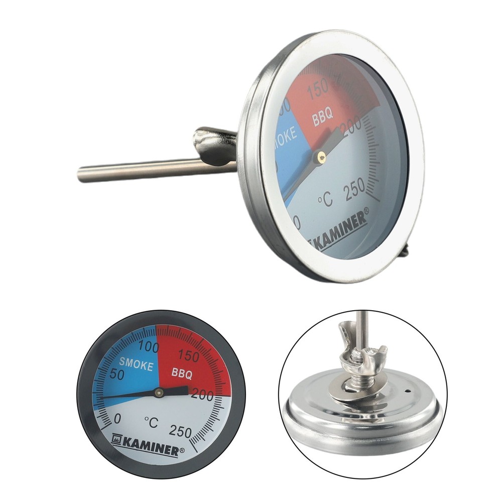 Accurate Temperature Measurement Stainless Steel Analog BBQ Grill Thermometer-image