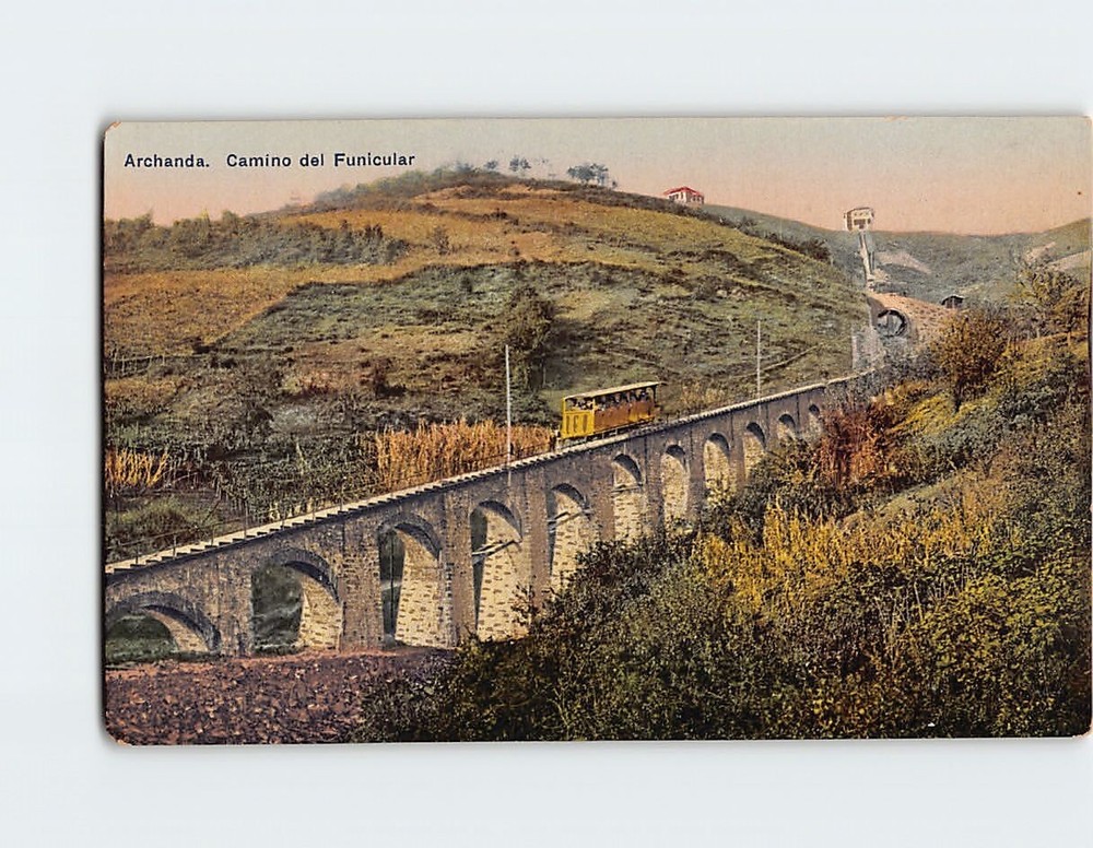 Postcard Funicular Road Archanda Spain