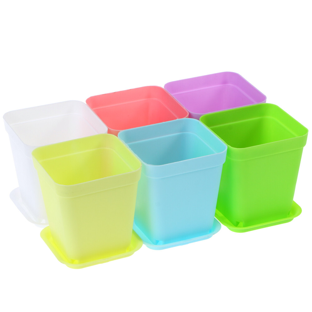 24Pcs Pots Small Pots Plastic Pots Lovely Pot Flower Pots Office
