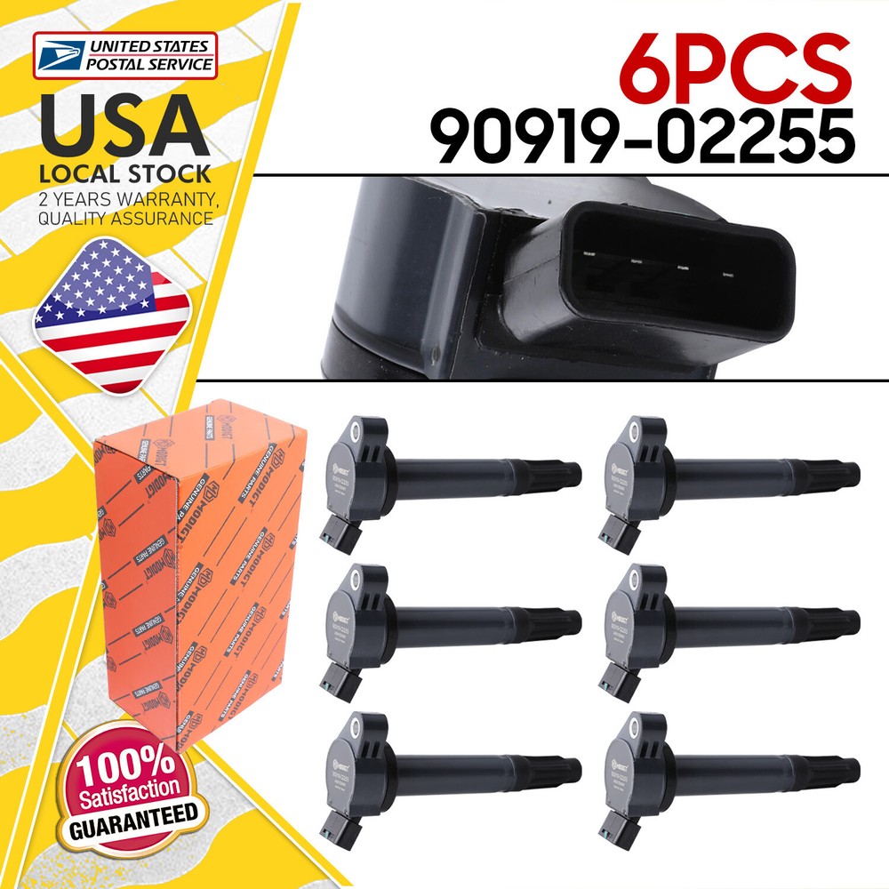 High Performance OEM Ignition Coils 6Pcs 90919-02255 Lexus GS300 2006-2015